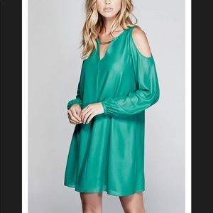 Marciano green chain cold shoulder dress xs